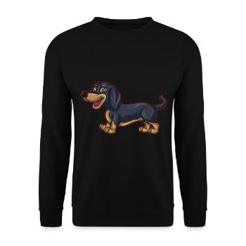 Dachshund Gift Dixie Viennese Doxie Dachshund - Unisex Sweatshirt - black - Front - Alina (178cm) & Michal (187cm)
