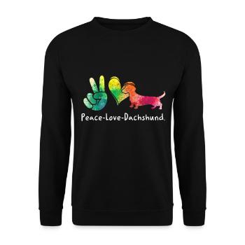 Dachshund Gift Dixie Viennese Doxie Dachshund - Unisex Sweatshirt - black - Front - Alina (178cm) & Michal (187cm)