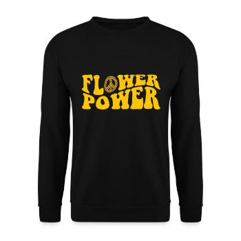 Hippie Peace Groovy Flowerpower Boho Woodstock - Sweat-shirt Unisexe - noir - Devant - Alina (178cm) & Michal (187cm)