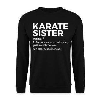 Karate - Unisex Pullover - Schwarz - Vorne - Alina (178cm) & Michal (187cm)