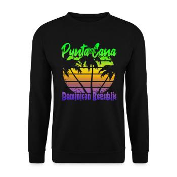 Punta Cana Dominican Republic - Unisex Sweatshirt - black - Front - Alina (178cm) & Michal (187cm)