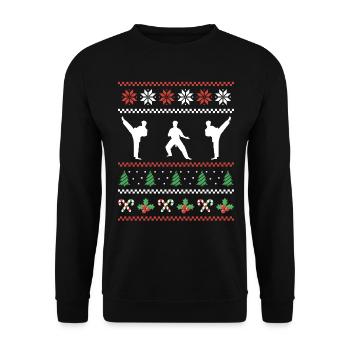 Karate - Unisex Pullover - Schwarz - Vorne - Alina (178cm) & Michal (187cm)