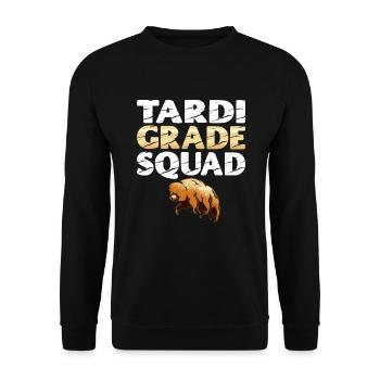 Tardigrade Squad Moss Piglet - Unisex Pullover - Schwarz - Vorne - Alina (178cm) & Michal (187cm)