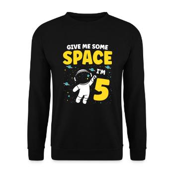 Gib Mir Etwas Platz, Ich Bin 5 Astronauten Alles - Unisex Pullover - Schwarz - Vorne - Alina (178cm) & Michal (187cm)