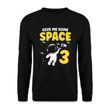 Gib Mir Etwas Platz, Ich Bin 3 Astronauten Alles - Unisex Pullover - Schwarz - Vorne - Alina (178cm) & Michal (187cm)