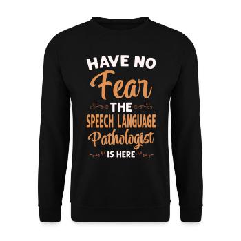 Speech Therapist Therapy Assistant - Unisex Pullover - Schwarz - Vorne - Alina (178cm) & Michal (187cm)