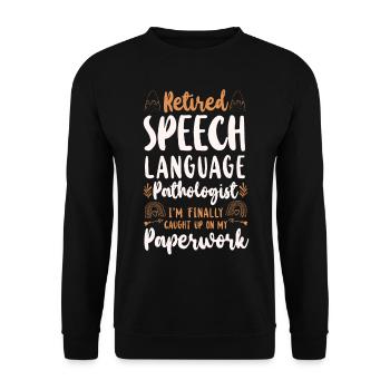 Speech Therapist Therapy Assistant - Unisex Sweatshirt - black - Front - Alina (178cm) & Michal (187cm)