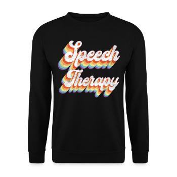 Speech Therapist Therapy Assistant - Unisex Pullover - Schwarz - Vorne - Alina (178cm) & Michal (187cm)