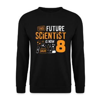 This future scientist is now celebrating - Unisex Sweatshirt - black - Front - Alina (178cm) & Michal (187cm)
