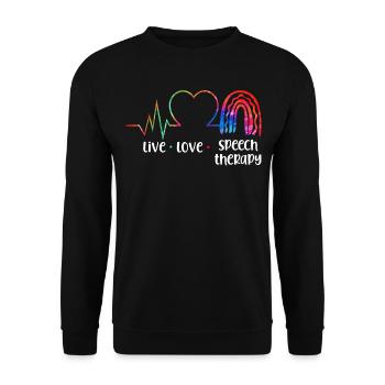 Assistant orthophoniste - Sweat-shirt Unisexe - noir - Devant - Alina (178cm) & Michal (187cm)