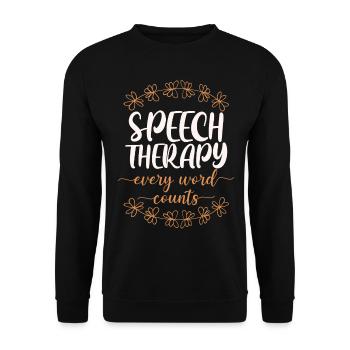 Speech Therapist Therapy Assistant - Unisex Sweatshirt - black - Front - Alina (178cm) & Michal (187cm)