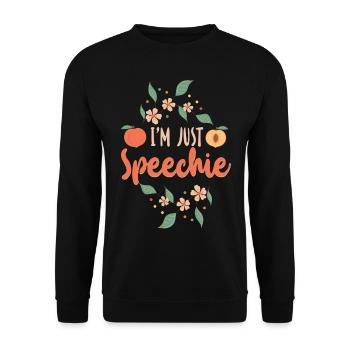 Speech Therapist Therapy Assistant - Unisex Sweatshirt - black - Front - Alina (178cm) & Michal (187cm)