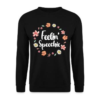 Speech Therapist Therapy Assistant - Unisex Sweatshirt - black - Front - Alina (178cm) & Michal (187cm)