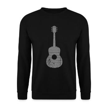 Guitare - Sweat-shirt Unisexe - noir - Devant - Alina (178cm) & Michal (187cm)
