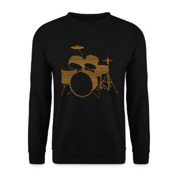 Percussion - Sweat-shirt Unisexe - noir - Devant - Alina (178cm) & Michal (187cm)