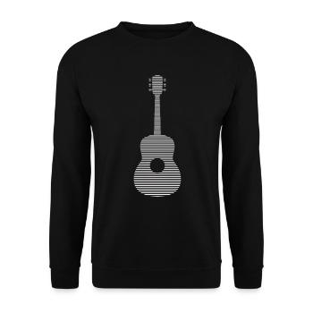 Guitar - Unisex Sweatshirt - black - Front - Alina (178cm) & Michal (187cm)