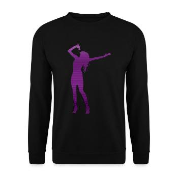 Singer - Unisex Sweatshirt - black - Front - Alina (178cm) & Michal (187cm)