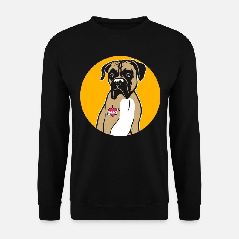 Boxer Hundeliebe Hund - Unisex Pullover - Schwarz