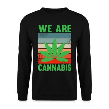 Nous sommes Cannabis - Sweat-shirt Unisexe - noir - Devant - Alina (178cm) & Michal (187cm)