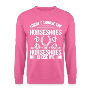 Horseshoe Pitching Throwing Game Tosser - Unisex Pullover - Pink - Vorne