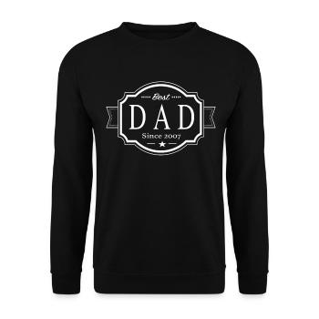 Best dad since 2007 - Unisex Sweatshirt - black - Front - Alina (178cm) & Michal (187cm)