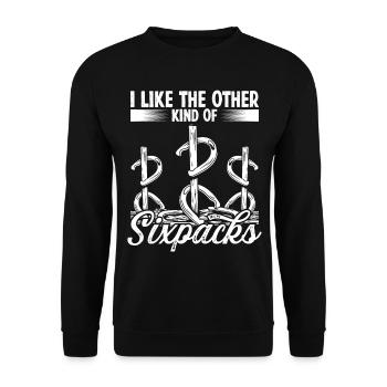 Horseshoe Pitching Ringer Sixpacks Throw Tosser - Unisex Sweatshirt - black - Front - Alina (178cm) & Michal (187cm)