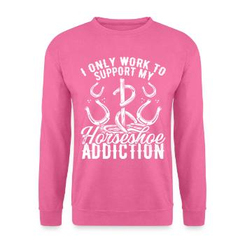 Horseshoe Pitching Game Thrower Tosser - Unisex Pullover - Pink - Vorne