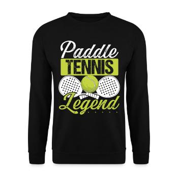 Paddle Tennis Player Match Paddle Legend - Unisex Sweatshirt - black - Front - Alina (178cm) & Michal (187cm)