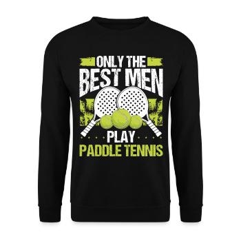 Joueur de paddle-tennis Match Seulement les meilleurs hommes - Sweat-shirt Unisexe - noir - Devant - Alina (178cm) & Michal (187cm)