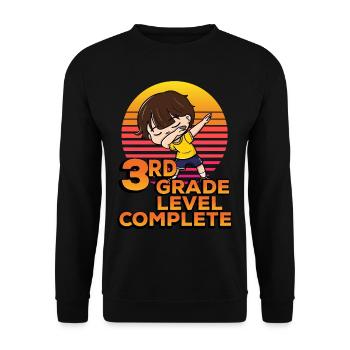 3rd grade Completely funny dab - Unisex Sweatshirt - black - Front - Alina (178cm) & Michal (187cm)