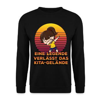 schulkinder t shirt schulkind - Unisex Pullover - Schwarz - Vorne - Alina (178cm) & Michal (187cm)