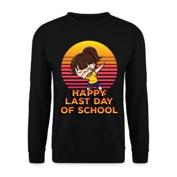Happy last day of school Funny dabs - Unisex Sweatshirt - black - Front - Alina (178cm) & Michal (187cm)