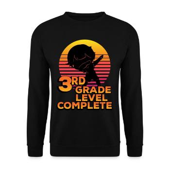 3rd grade Full silhouette dab end - Unisex Sweatshirt - black - Front - Alina (178cm) & Michal (187cm)