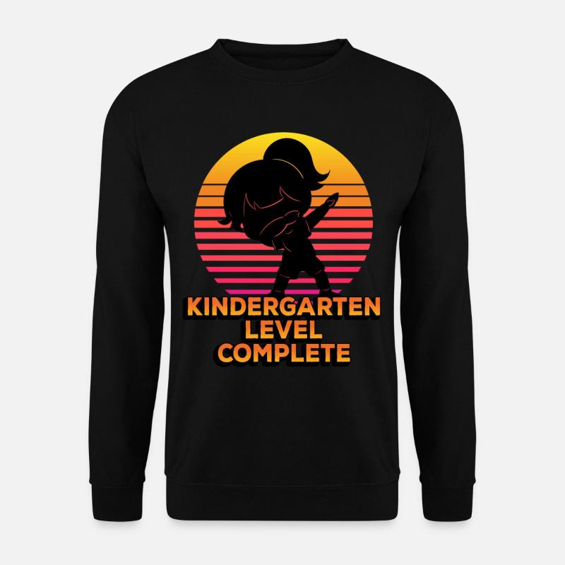 Kindergarten Level Complete Silhouette Dabbing - Unisex Sweatshirt - black