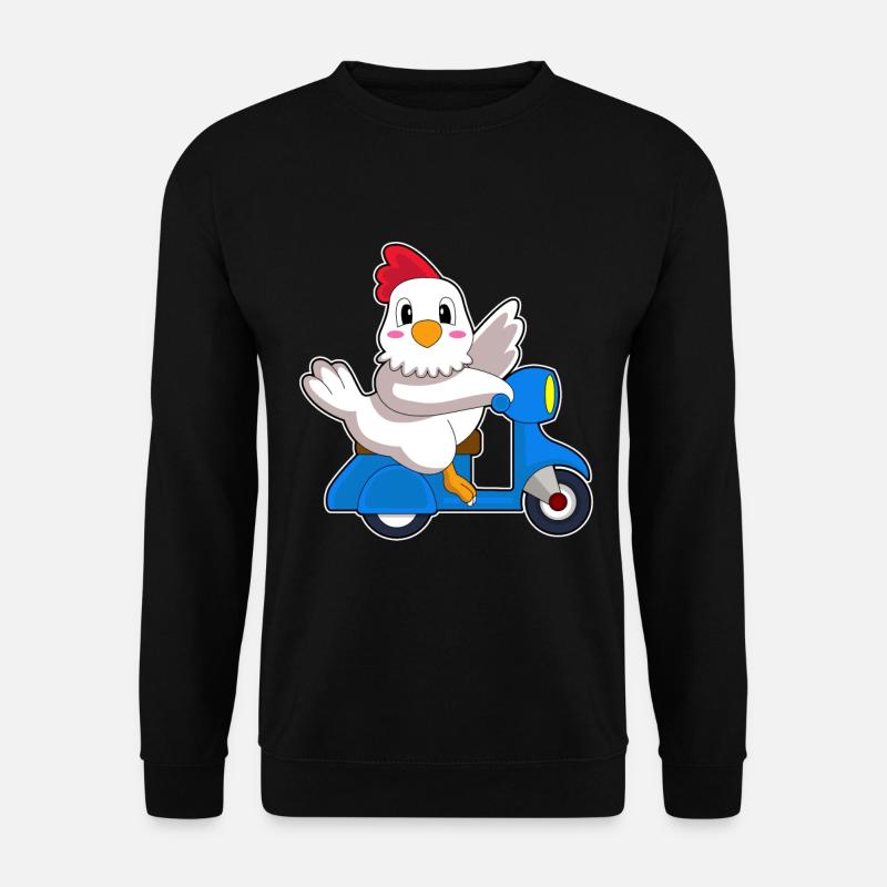 Chicken Scooter - Unisex Sweatshirt - black