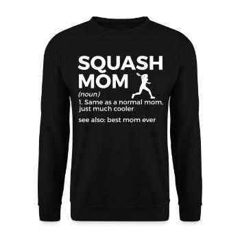 Squash Player - Unisex Sweatshirt - black - Front - Alina (178cm) & Michal (187cm)