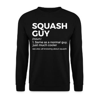 Squash Player - Unisex Sweatshirt - black - Front - Alina (178cm) & Michal (187cm)