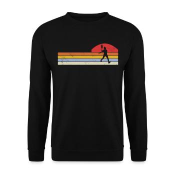 Squash Player - Unisex Sweatshirt - black - Front - Alina (178cm) & Michal (187cm)