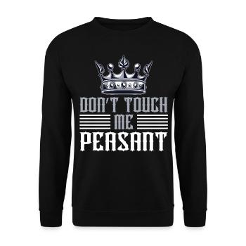 Don't touch me Peasant Funny Chess Player - Unisex Pullover - Schwarz - Vorne - Alina (178cm) & Michal (187cm)