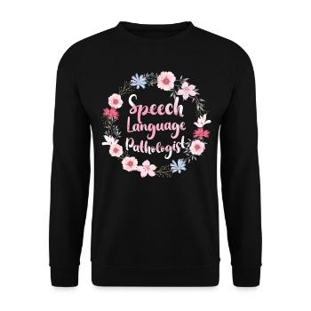 Speech Therapist Therapy Assistant - Unisex Pullover - Schwarz - Vorne - Alina (178cm) & Michal (187cm)