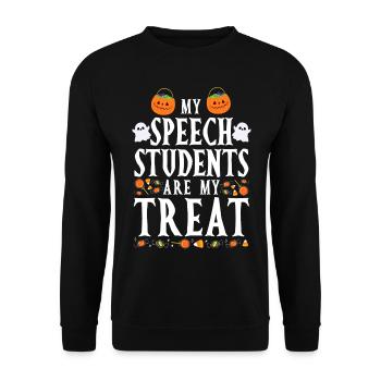 Speech Therapist Therapy Assistant - Unisex Pullover - Schwarz - Vorne - Alina (178cm) & Michal (187cm)
