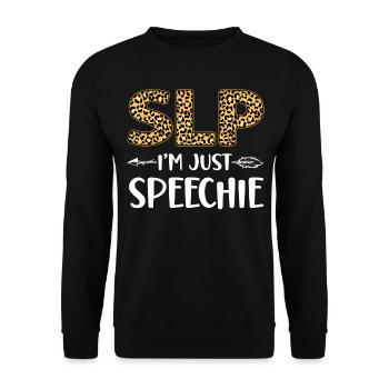 Speech Therapist Therapy Assistant - Unisex Sweatshirt - black - Front - Alina (178cm) & Michal (187cm)