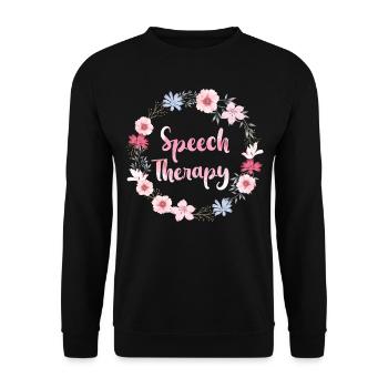 Speech Therapist Therapy Assistant - Unisex Sweatshirt - black - Front - Alina (178cm) & Michal (187cm)