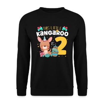 Ce petit kangourou est tout le meilleur pour - Sweat-shirt Unisexe - noir - Devant - Alina (178cm) & Michal (187cm)