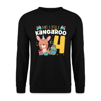 Ce petit kangourou c’est 4 animaux tout le meilleur pour - Sweat-shirt Unisexe - noir - Devant - Alina (178cm) & Michal (187cm)