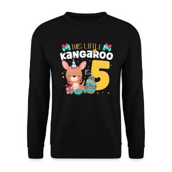 Ce petit kangourou est tout le meilleur pour - Sweat-shirt Unisexe - noir - Devant - Alina (178cm) & Michal (187cm)