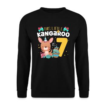 Ce petit kangourou est 7 animaux Tout le meilleur pour - Sweat-shirt Unisexe - noir - Devant - Alina (178cm) & Michal (187cm)