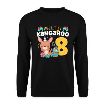 This little kangaroo is all the best to - Unisex Sweatshirt - black - Front - Alina (178cm) & Michal (187cm)