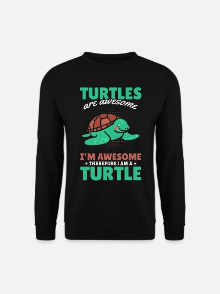 Turtle Lovers Cute Turtle - Unisex Pullover - Schwarz