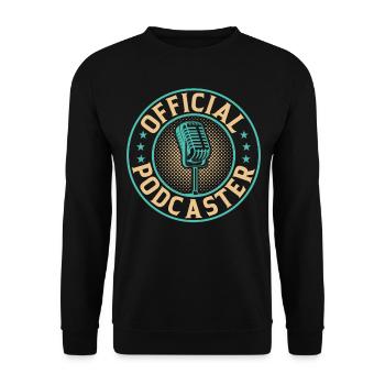 Podcasting Podcast Lover Podcast Host - P officiel - Sweat-shirt Unisexe - noir - Devant - Alina (178cm) & Michal (187cm)